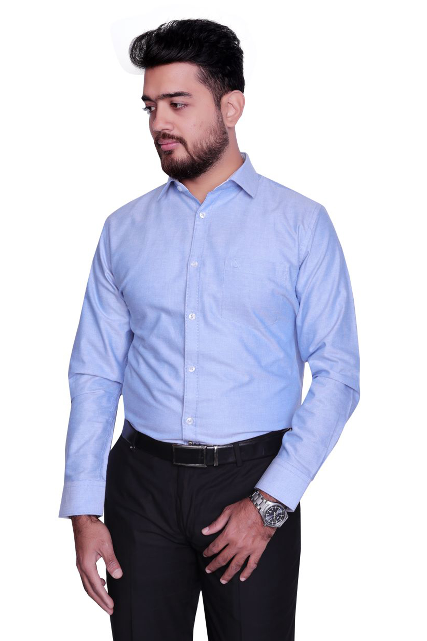 SKY BLUE SLIM FIT FULL SLEEVES SHIRT