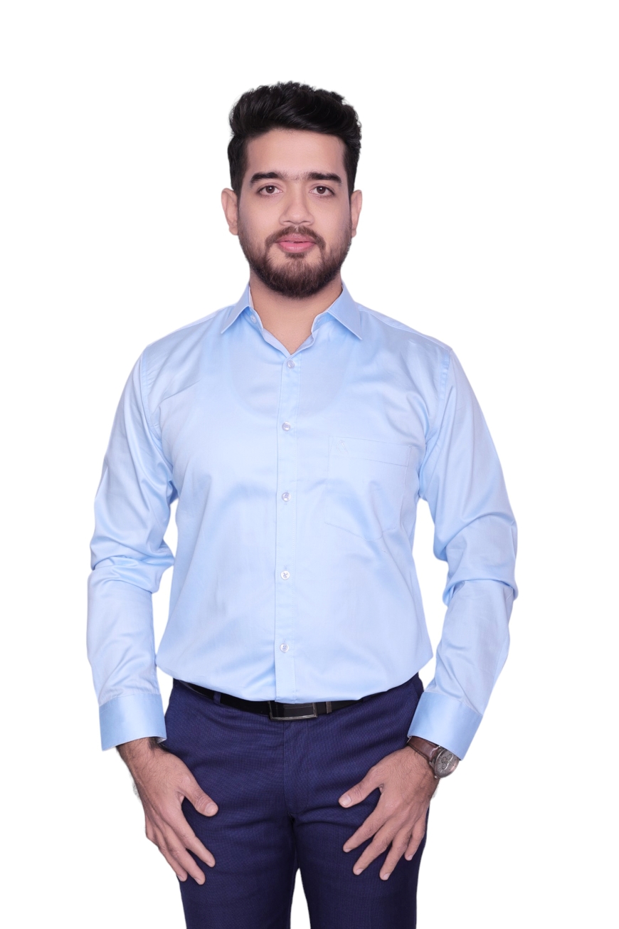 SKY BLUE SLIM FIT FULL SLEEVES SHIRT